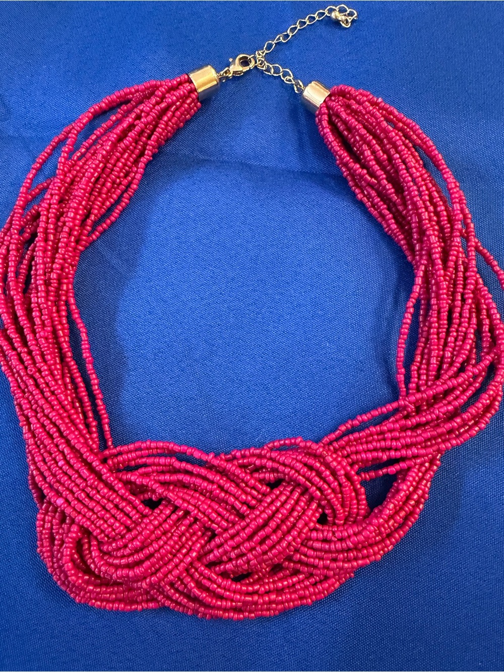 Park Lane Hot Pink Multi-Strand Beaded Statement Necklace